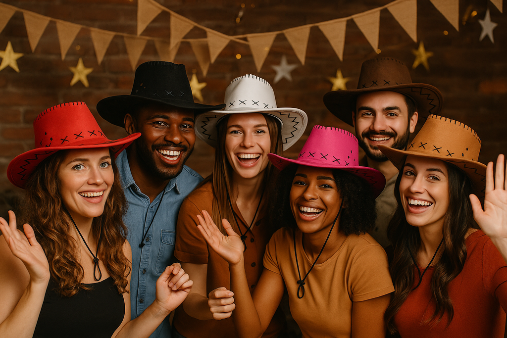 Cowboyhoed leerlintjes bruin