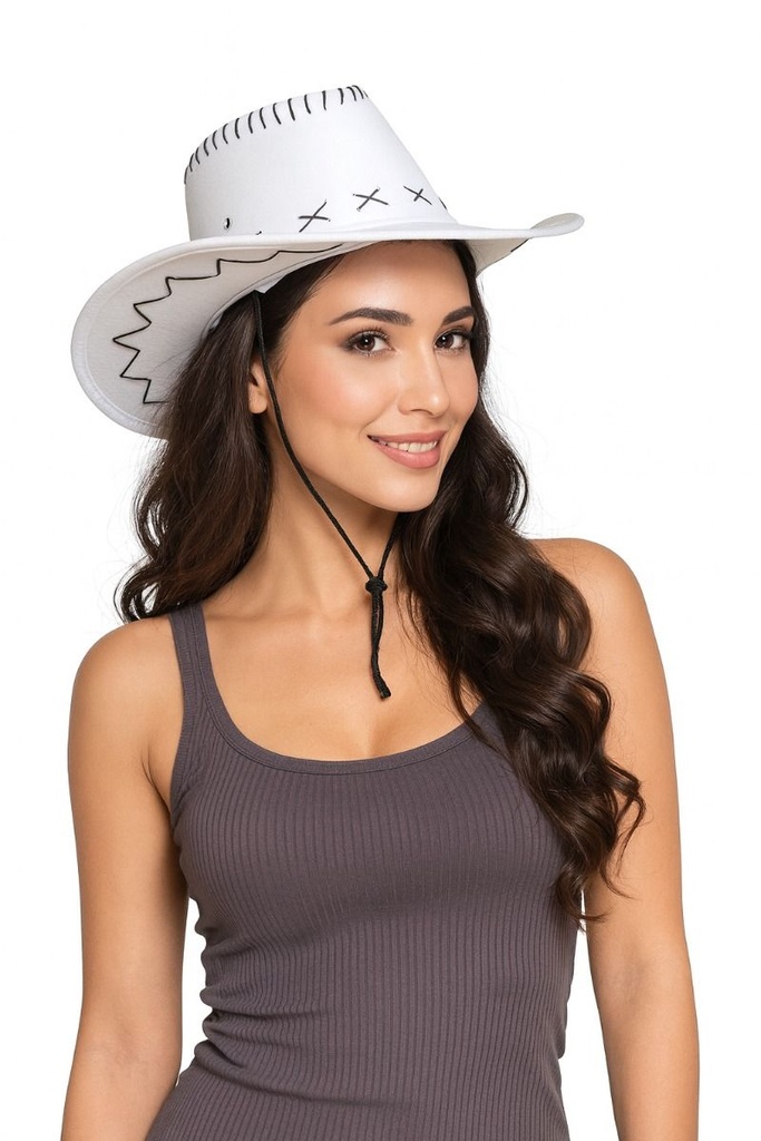 Cowboyhoed leerlintjes wit