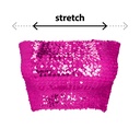 Pailletten Bandeau Top roze
