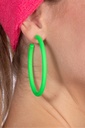 Oorbellen rond fluo groen