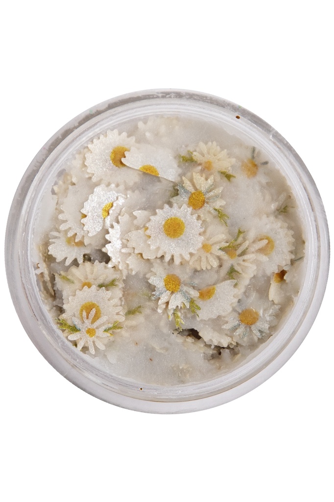 PXP pressed chunky flowers daisies mix cream