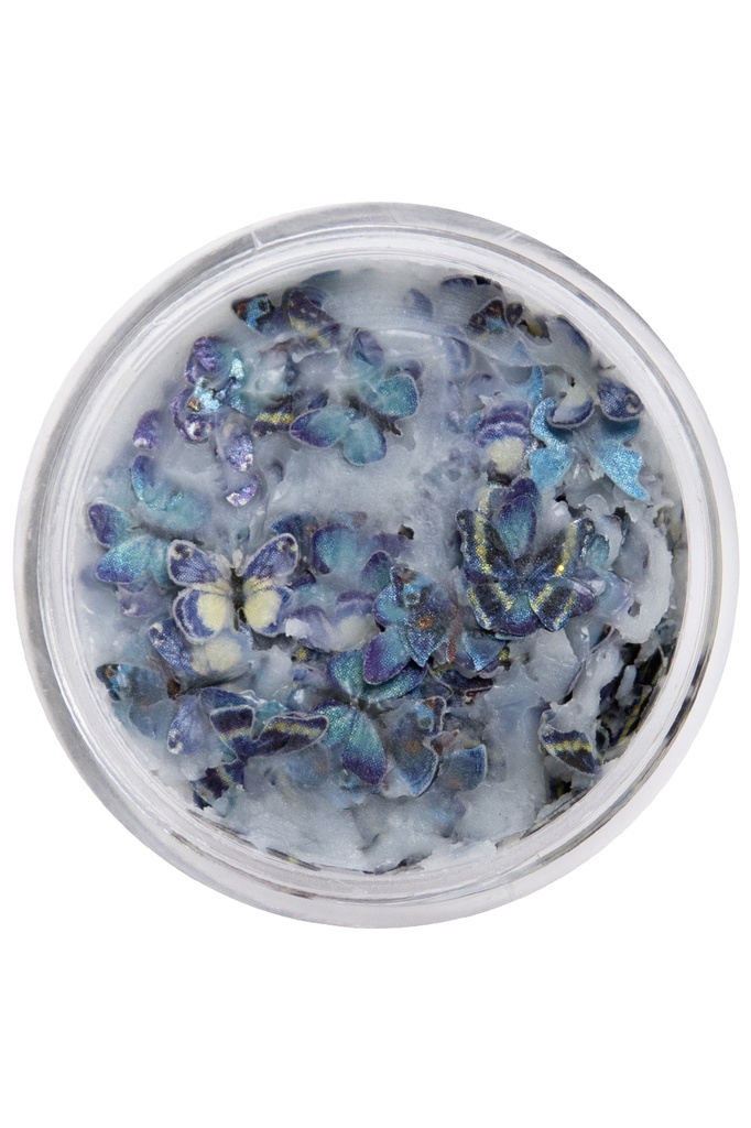 PXP Pressed chunky butterflies blue mix cream