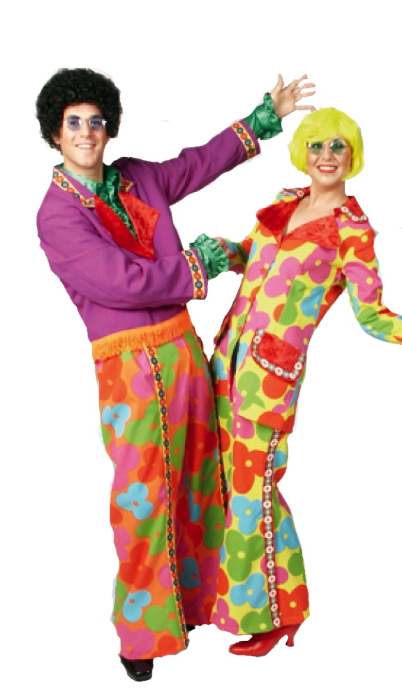 Hippiedame bloemen