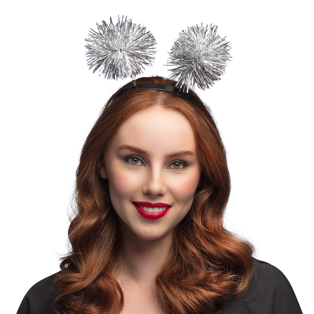Diadeem tinsels zilver