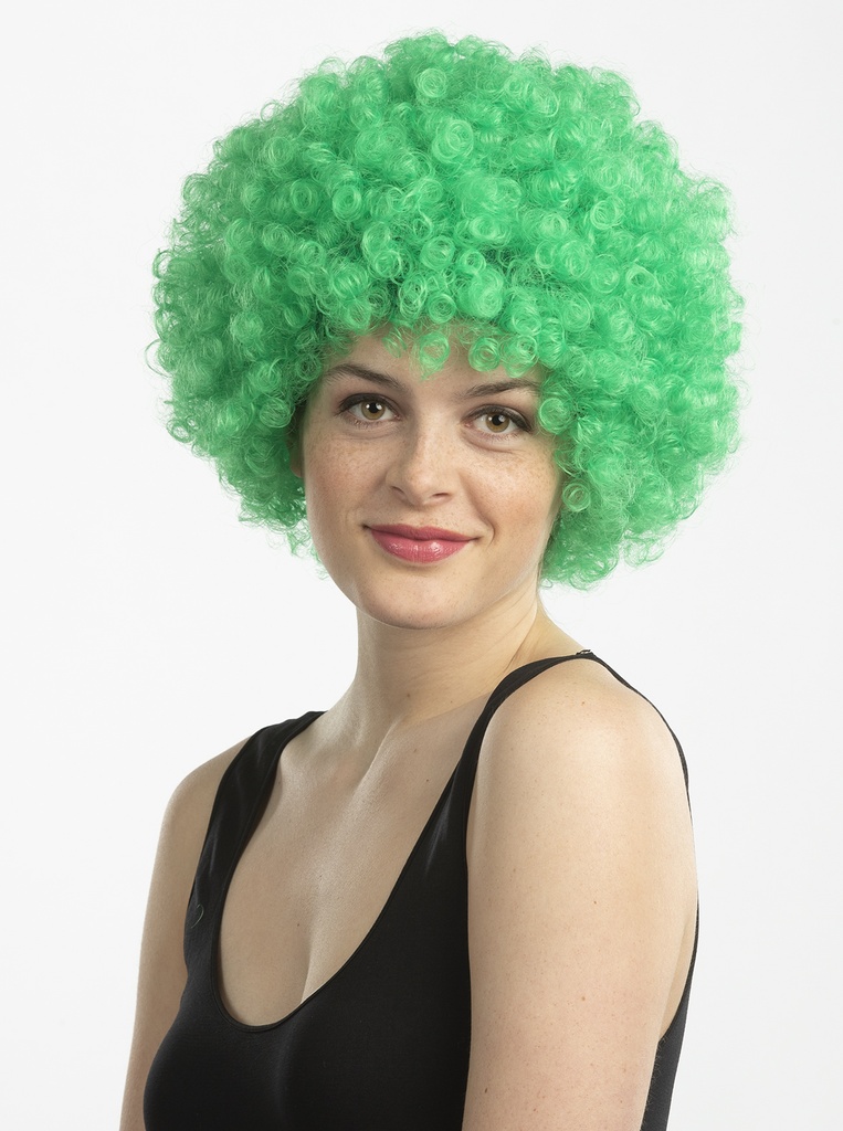 Pruik krulletjes groen