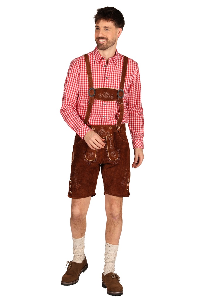 Lederhose broek Seppl donkerbruin