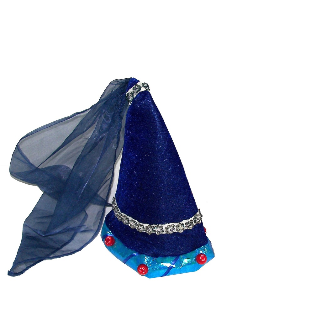Hoed prinses blauw