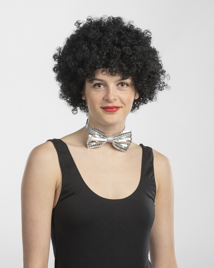 Pruik krulletjes zwart