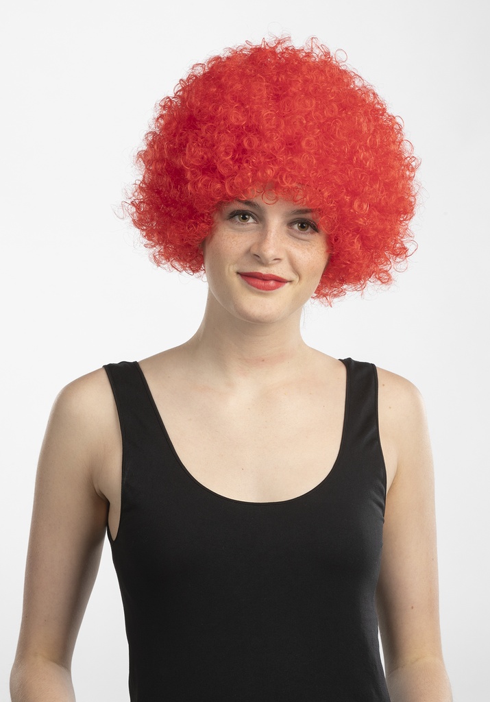 Pruik krulletjes rood