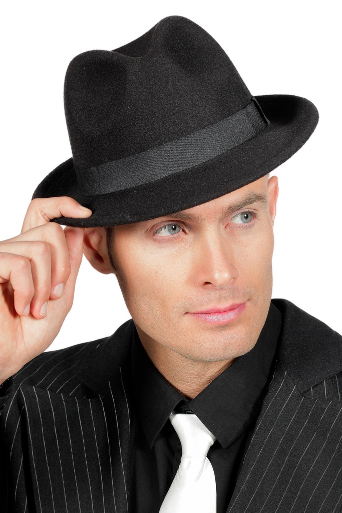 Deukhoed wolvilt zwart