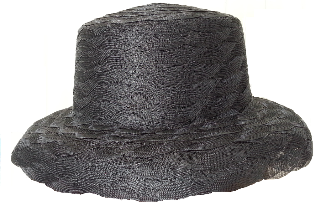 Hoed zwart tule
