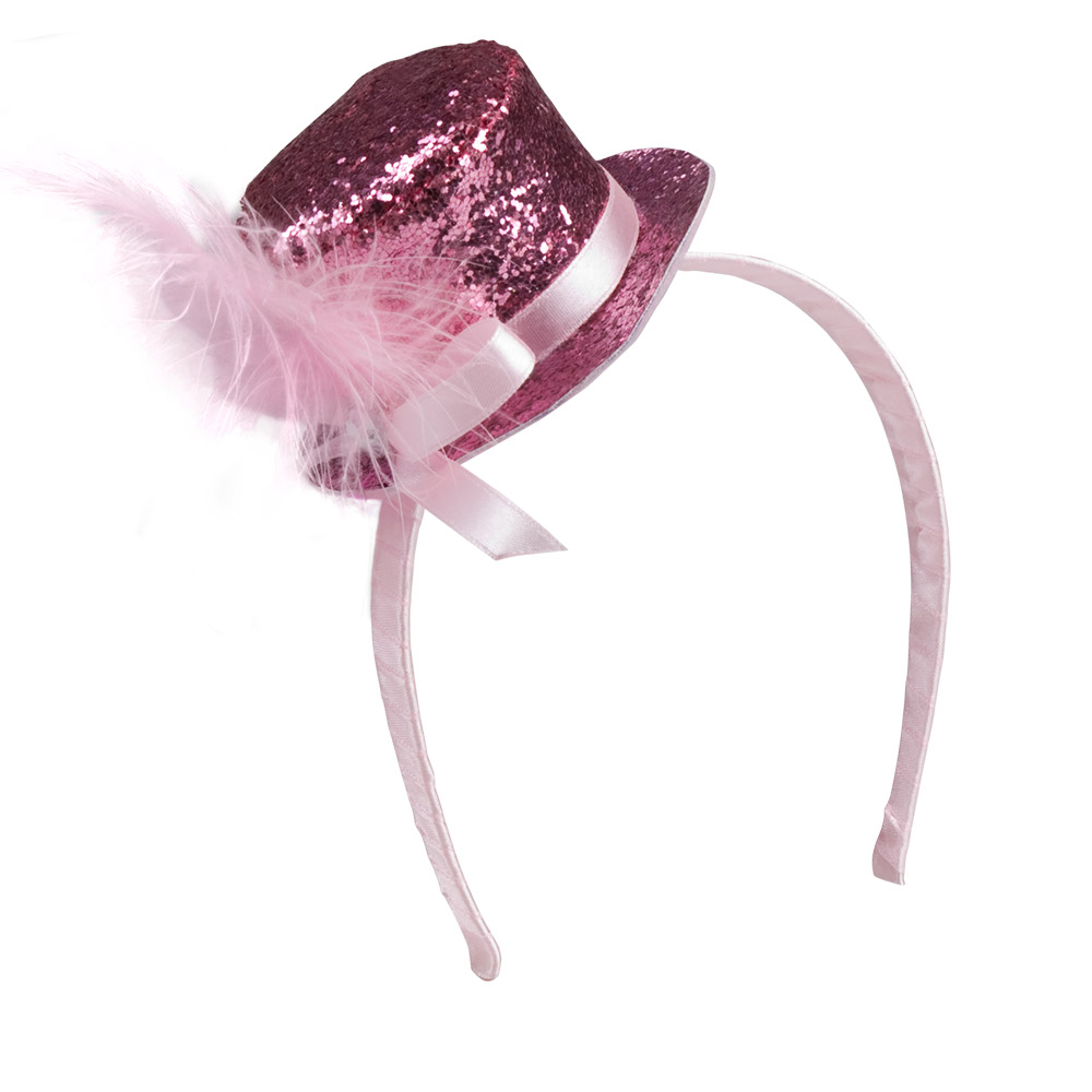 Glitterhoedje op diadeem