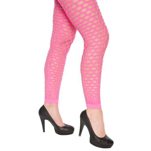 Legging gaten fluo roze