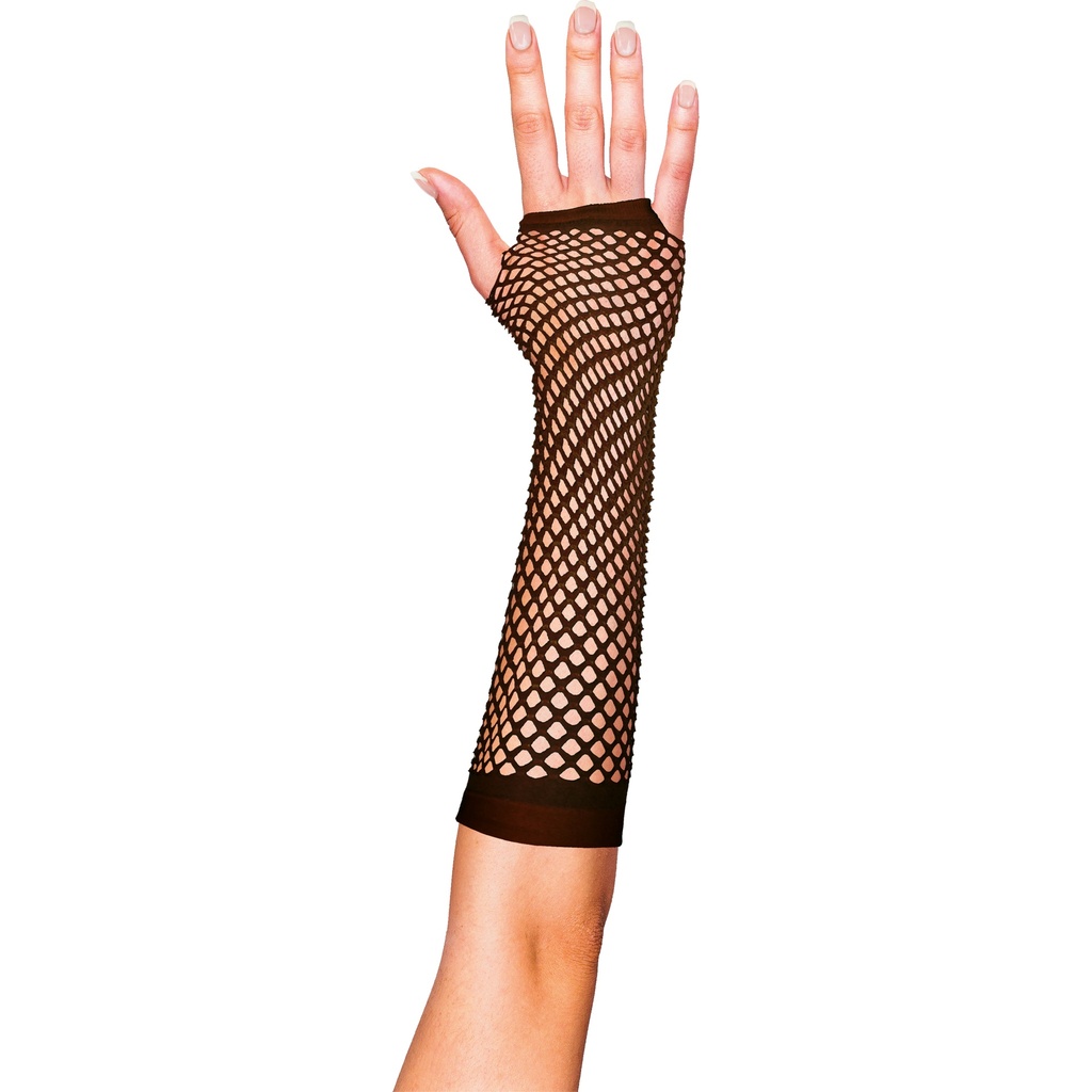 Handschoenen net lang zwart