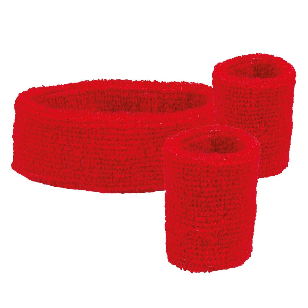 Set zweet en polsbanden rood
