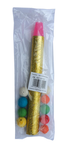 Blaaspijp met 10 bolletjes