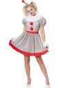 Horror clown grijs dame