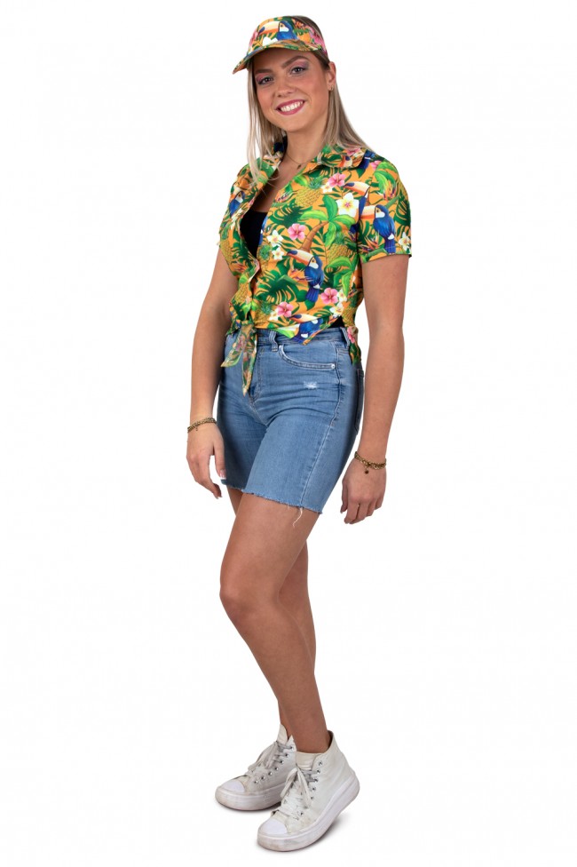 Hawaïset top en pet oranje