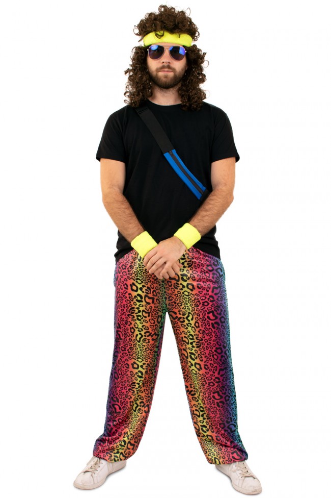 Trainingsbroek man luipaard fluo