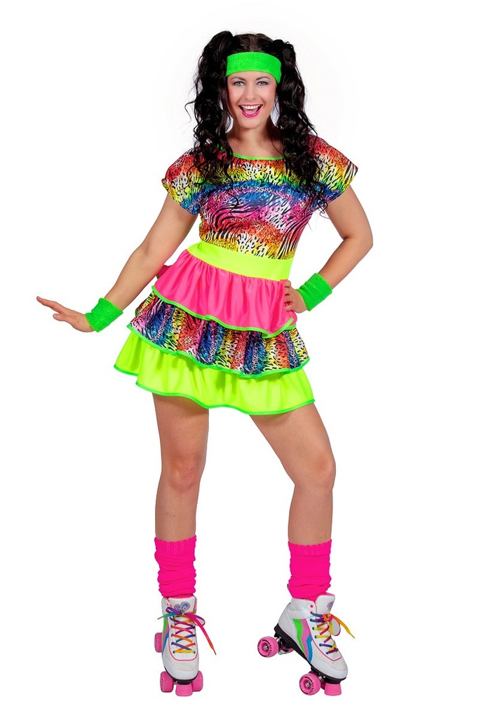 90's dame fluo luipaard