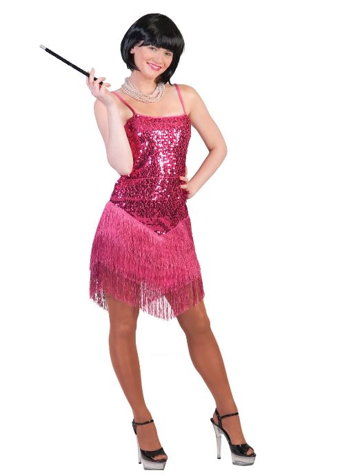 Charleston dame paillet roze