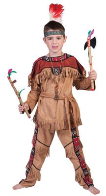 Indianen jongen bruin rood