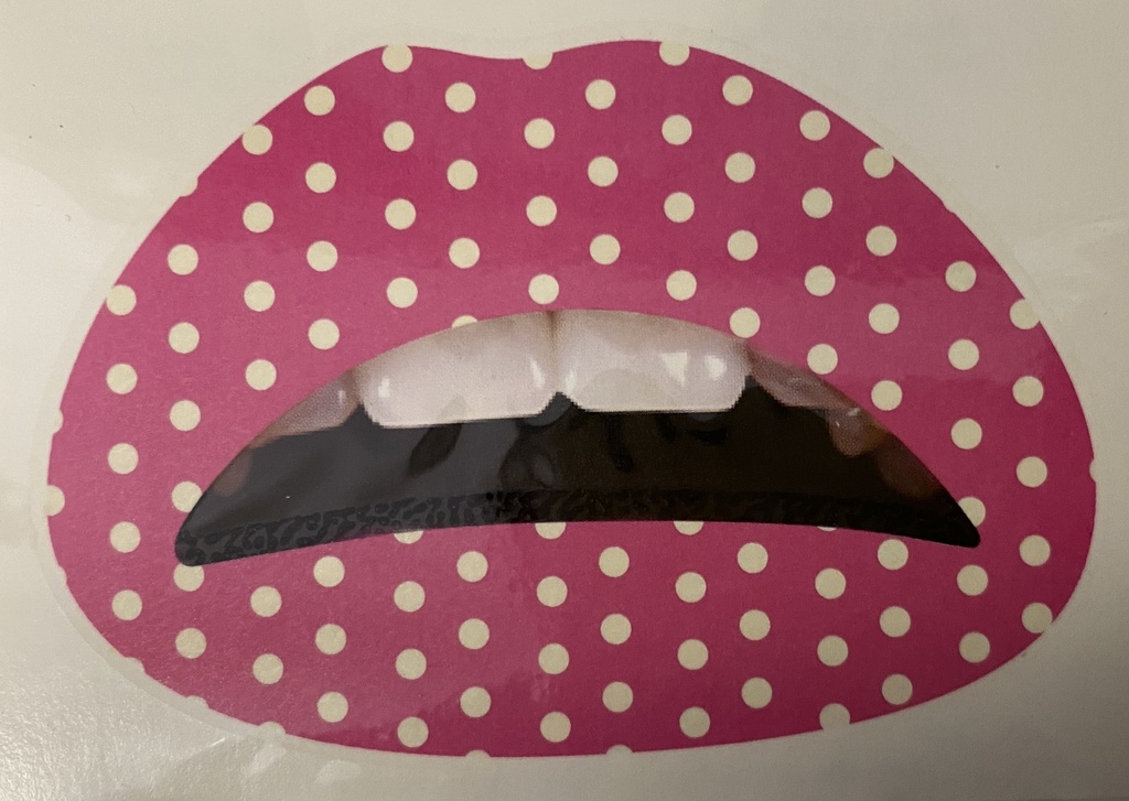 Liptattoo bolletjes en ruitjes