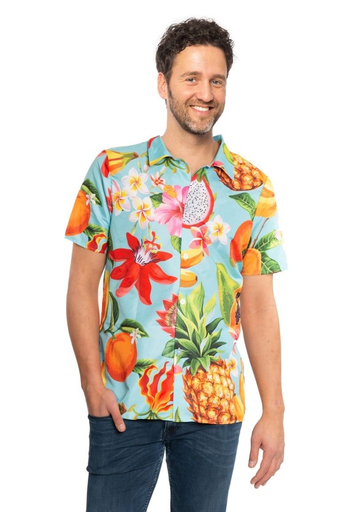 Hawaïhemd fruit en bloemen
