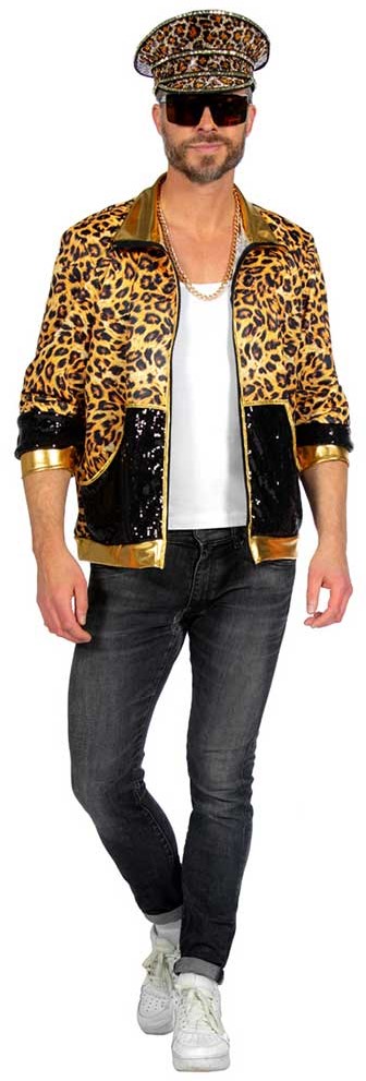 Trainingsjas heer luipaard