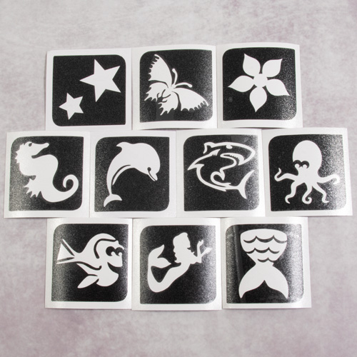 Stencil aqua set