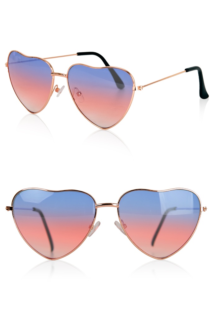 Hippie bril hart duo kleur