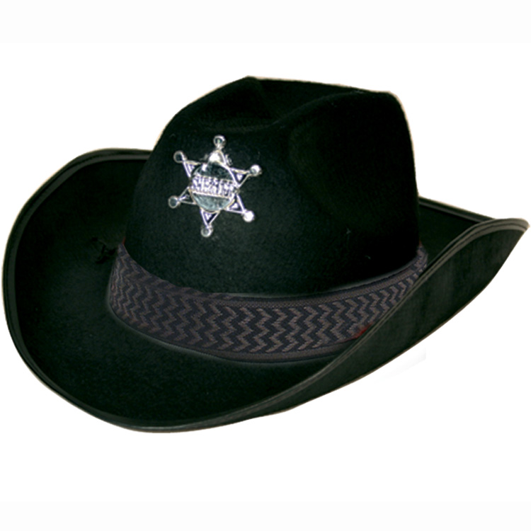 Cowboy hoed Sheriff zwart