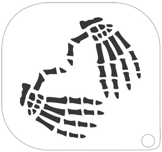 MAKE-UP Template 88 skelethanden