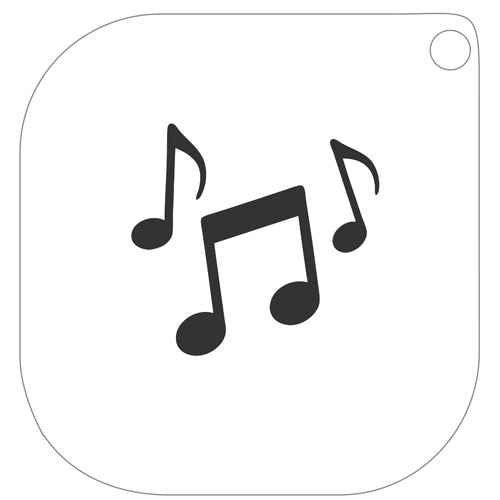 MAKE-UP Template 64 Muzieknoten