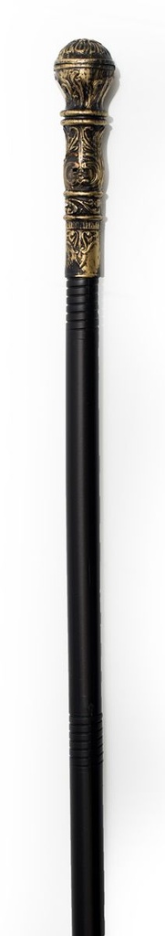 Wandelstok met gouden kop 3-delig