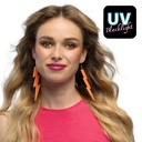 Oorbellen bliksem fluo oranje