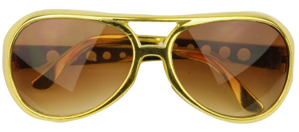 Bril Elvis goud