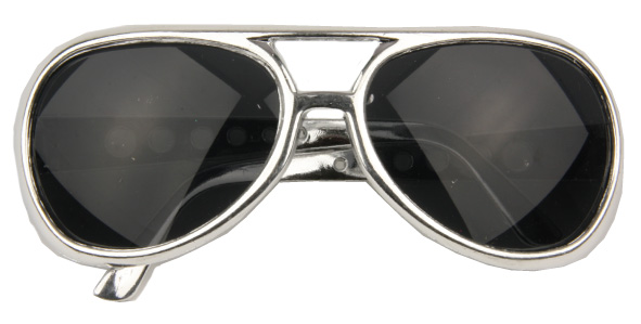 Bril Elvis zilver