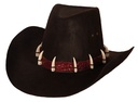 Cowboyhoed zwart met tanden