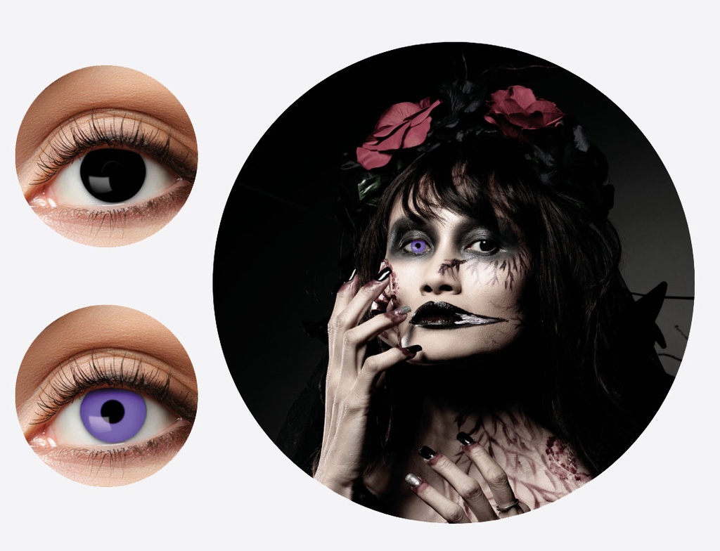 Lenzen zwart - paars