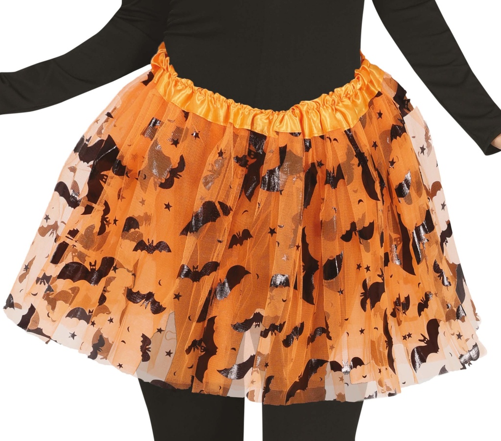 Tutu kind oranje met vleermuis