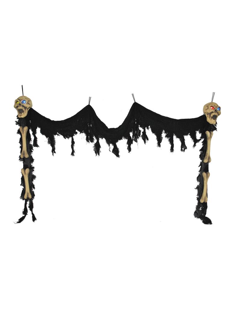 Deurdecoratie skelet met licht