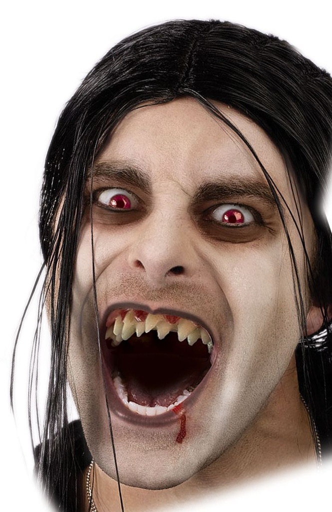 Vampieren tanden dubbele rij tanden