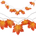 Herfstbladslinger met lichtjes