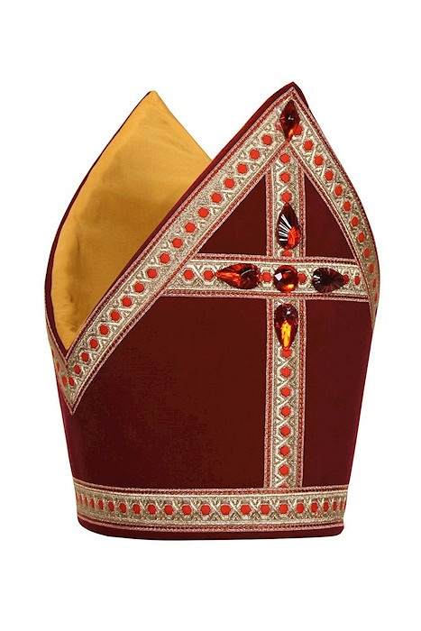 Luxe kokermijter bordeauxrood