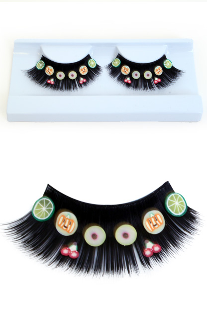 Wimpers zwart met fruit