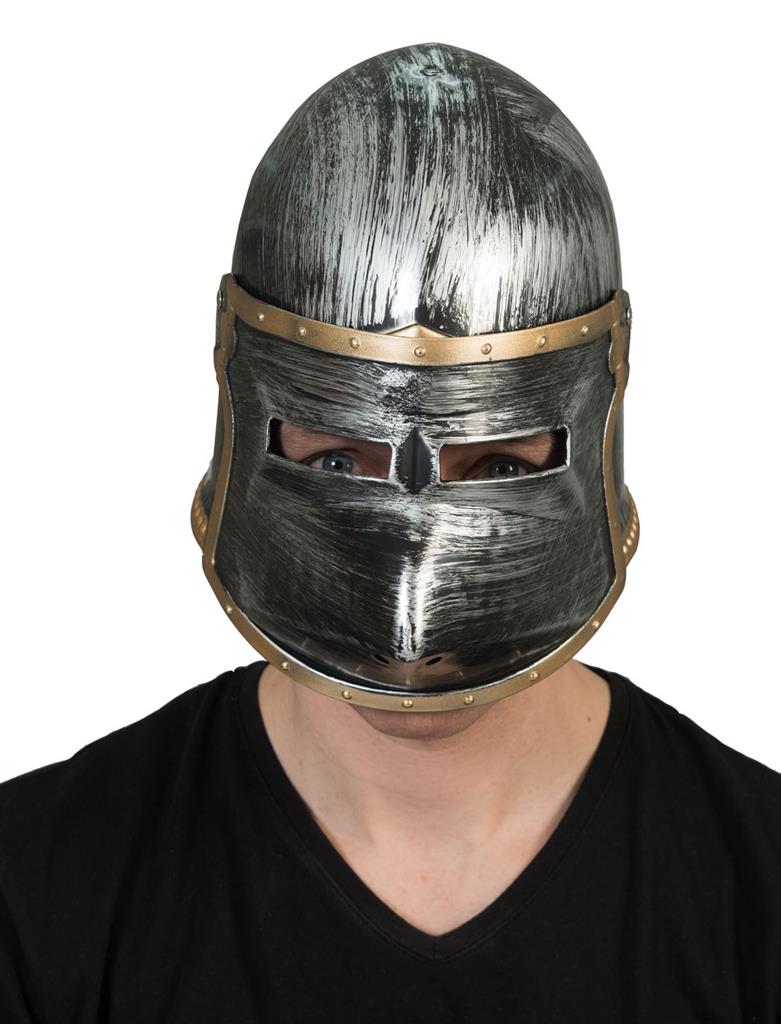 Helm ridder zwart zilver