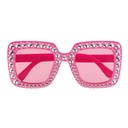 Bril bling bling roze
