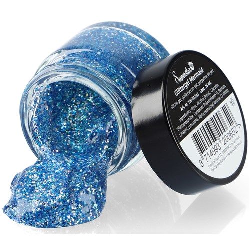 Glittergel mermaid blauw
