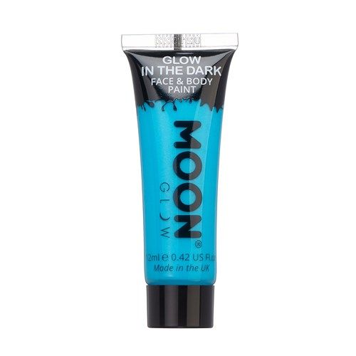 Face & Body paint GLOW IN THE DARK blauw